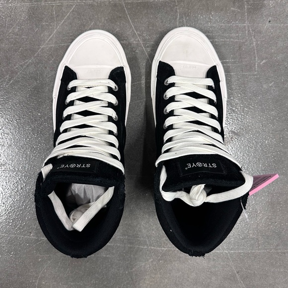 Straye Boo J Venice Black Suede Flame Skate Shoes - Picture 2 of 6